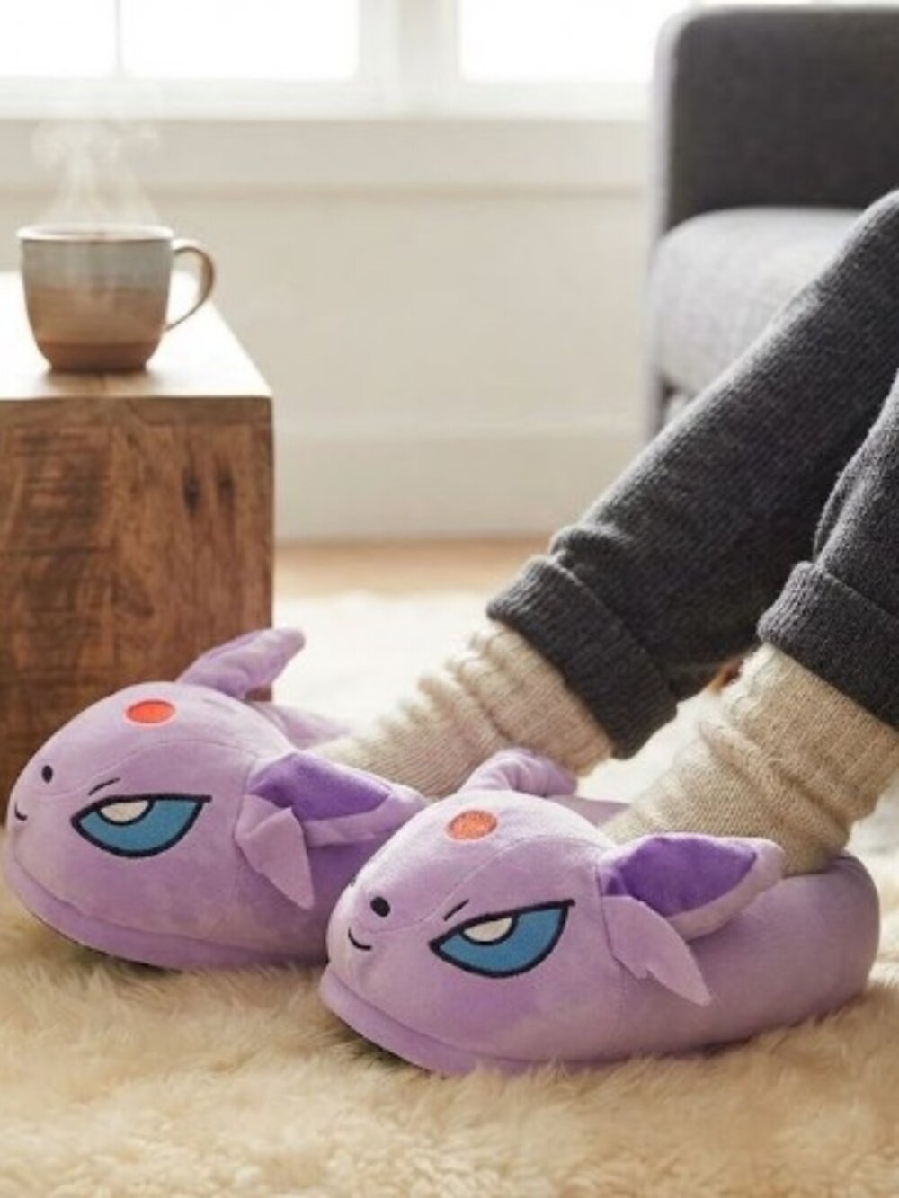 Espeon Plush Slippers Unisex Teen Adult One Size Pokemon Cosplay 10.5" long